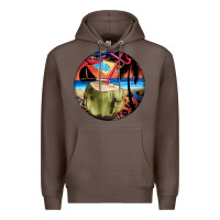 Coffee coconut drink colorful leopard Premium Hoodie - BarkalooDesign