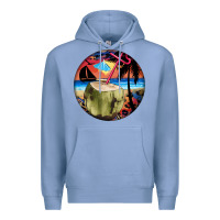 Colony Blue coconut drink colorful leopard Premium Hoodie - BarkalooDesign