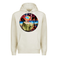 Oatmeal Heather coconut drink colorful leopard Premium Hoodie - BarkalooDesign