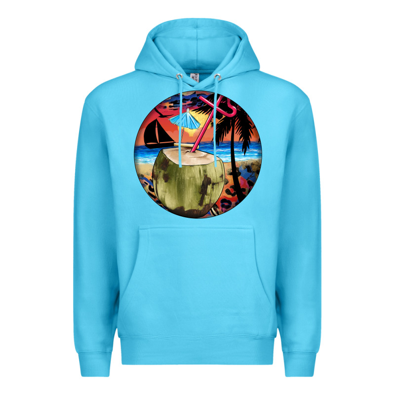 Coconut Drink Colorful Leopard Premium Hoodie by BarkalooDesign | Teevron