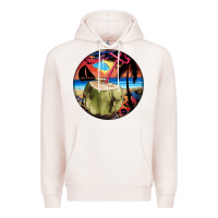 Pale Pink coconut drink colorful leopard Premium Hoodie - BarkalooDesign