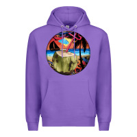 Purple coconut drink colorful leopard Premium Hoodie - BarkalooDesign
