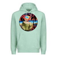 Seafoam coconut drink colorful leopard Premium Hoodie - BarkalooDesign