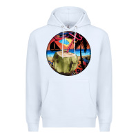 White coconut drink colorful leopard Premium Hoodie - BarkalooDesign
