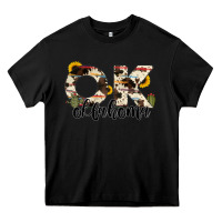 Black oklahoma state cowhide serape cactus Heavy Core Tee - RanaPortraitStore