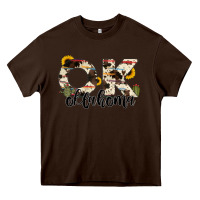 Chocolate Brown oklahoma state cowhide serape cactus Heavy Core Tee - RanaPortraitStore