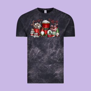 Christmas Coffee Drink Vintage Tee Designed By Cowhidedigitalart