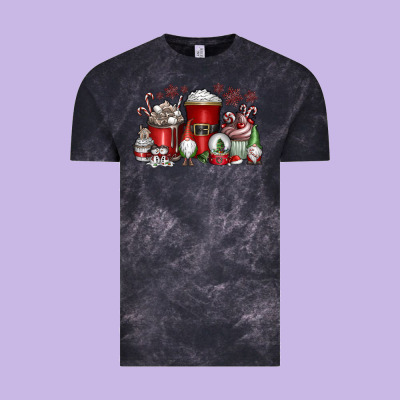 Christmas Coffee Drink Vintage Tee Designed By Cowhidedigitalart