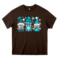 Chocolate Brown winter gnomies Heavy Core Tee - BundleAndBundleShop