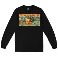 Black Fall coop animals pumpkin Long Sleeve Tee - Artiststas