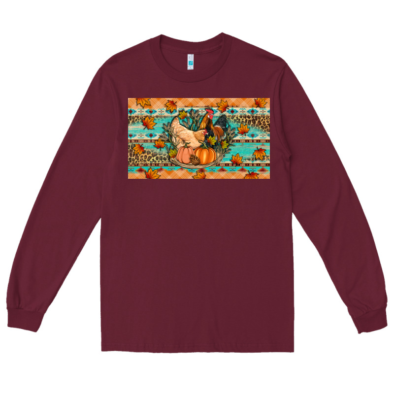 Fall Coop Animals Pumpkin Long Sleeve Tee by Artiststas | Teevron