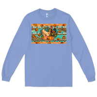 Colony Blue Fall coop animals pumpkin Long Sleeve Tee - Artiststas