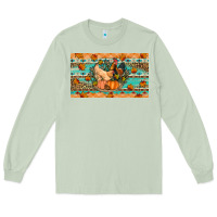 Matcha Fall coop animals pumpkin Long Sleeve Tee - Artiststas