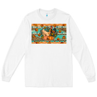 White Fall coop animals pumpkin Long Sleeve Tee - Artiststas