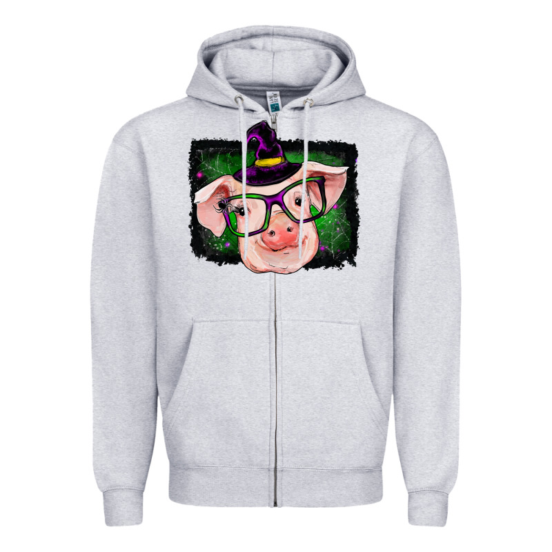Pig Halloween Zipper Hoodie by RanaPortraitStore | Teevron