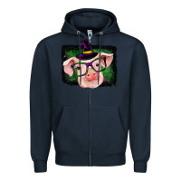 Navy pig halloween Zipper Hoodie - RanaPortraitStore