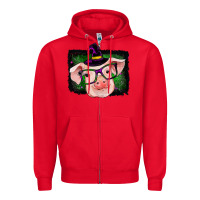 Red pig halloween Zipper Hoodie - RanaPortraitStore