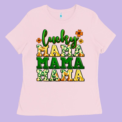 Lucky Mama Mama Mama  St. Patrick's Ladies Tee Designed By Lillyallendesigns