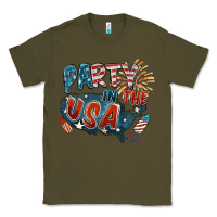 Army Green Party in the USA Classic Tee - FaDigitalArtStudio