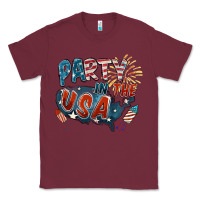 Burgundy Party in the USA Classic Tee - FaDigitalArtStudio