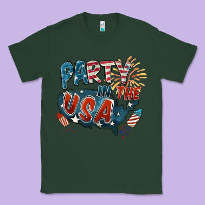 Party In The Usa Classic Tee Designed By Fadigitalartstudio