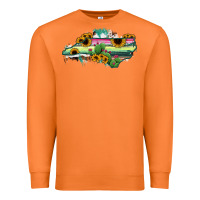 Carrot North Carolina Map Sunflower Cactus Serape Premium Sweatshirt - RanaPortraitStore