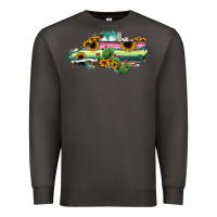 Smoke North Carolina Map Sunflower Cactus Serape Premium Sweatshirt - RanaPortraitStore