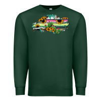 Sports Green North Carolina Map Sunflower Cactus Serape Premium Sweatshirt - RanaPortraitStore