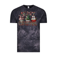 Cloud Black Merry Christmas Vintage Tee - CowhideDigitalArt