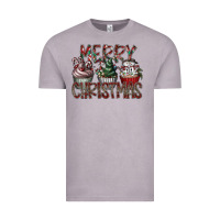 Vintage Zinc Merry Christmas Vintage Tee - CowhideDigitalArt