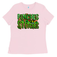 Bubblegum Pink pinches get stitches st patricks Ladies Tee - LillyAllenDesigns