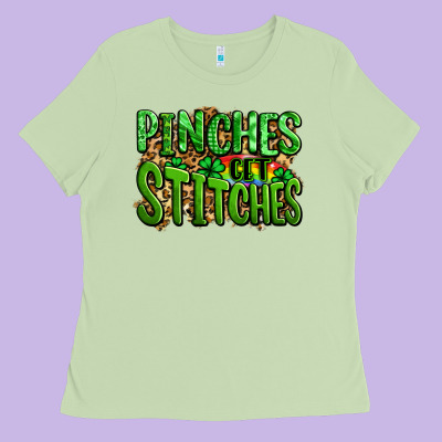 Pinches Get Stitches St Patricks Ladies Tee Designed By Lillyallendesigns