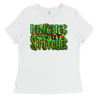 White pinches get stitches st patricks Ladies Tee - LillyAllenDesigns