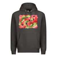 Smoke watermelon strawberry kiwi background Premium Hoodie - BarkalooDesign