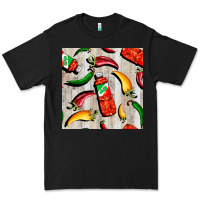 Black mexican chili and pepper seamless pattern Premium Tee - BundleAndBundleShop