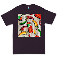 Plum mexican chili and pepper seamless pattern Premium Tee - BundleAndBundleShop