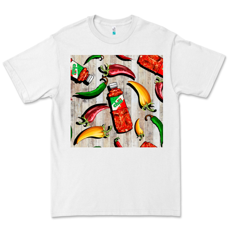 Mexican Chili And Pepper Seamless Pattern Premium Tee by BundleAndBundleShop | Teevron