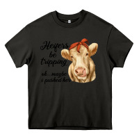 Asphalt heifer's be trippin' charolais cow Heavy Core Tee - RanaPortraitStore