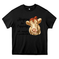 Black heifer's be trippin' charolais cow Heavy Core Tee - RanaPortraitStore