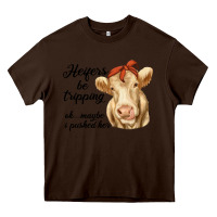 Chocolate Brown heifer's be trippin' charolais cow Heavy Core Tee - RanaPortraitStore