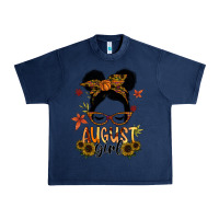 Navy august girl Urban Heavy Tee - SublimationCraftShop