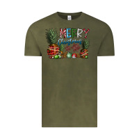 Vintage Olive Merry Christmas Vintage Tee - CowhideDigitalArt