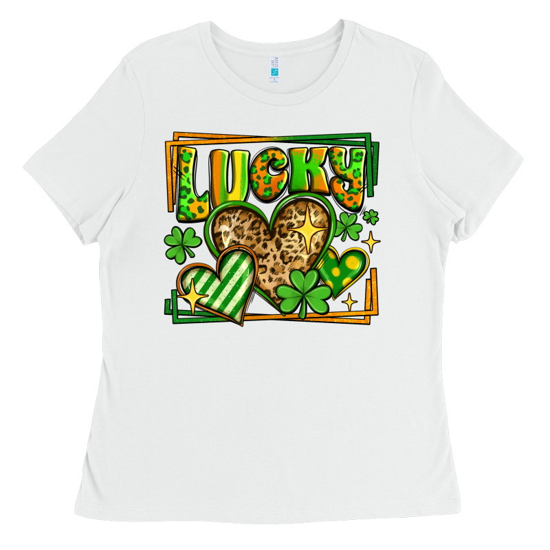 Lucky St Patricks Day Hearts Ladies Tee by LillyAllenDesigns | Teevron