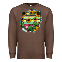 Chestnut Ohio Map Sunflower Cactus Serape Premium Sweatshirt - RanaPortraitStore