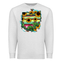 Oatmeal Heather Ohio Map Sunflower Cactus Serape Premium Sweatshirt - RanaPortraitStore