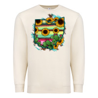 Sandshell Ohio Map Sunflower Cactus Serape Premium Sweatshirt - RanaPortraitStore