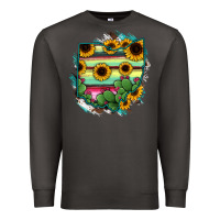 Smoke Ohio Map Sunflower Cactus Serape Premium Sweatshirt - RanaPortraitStore