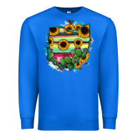 True Royal Ohio Map Sunflower Cactus Serape Premium Sweatshirt - RanaPortraitStore