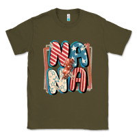 Army Green 4th of July nana with lightning bolt Classic Tee - FaDigitalArtStudio