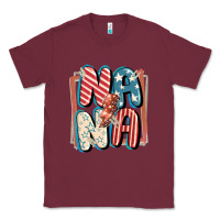 Burgundy 4th of July nana with lightning bolt Classic Tee - FaDigitalArtStudio
